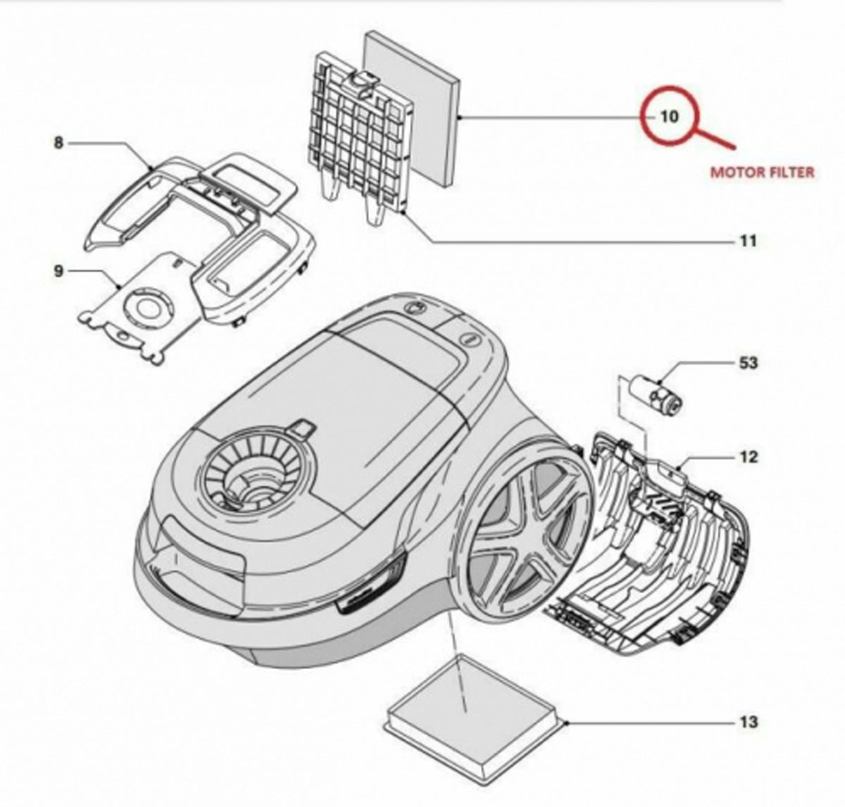 Фильтр предмоторный Пылесоса PHILIPS 432200039100